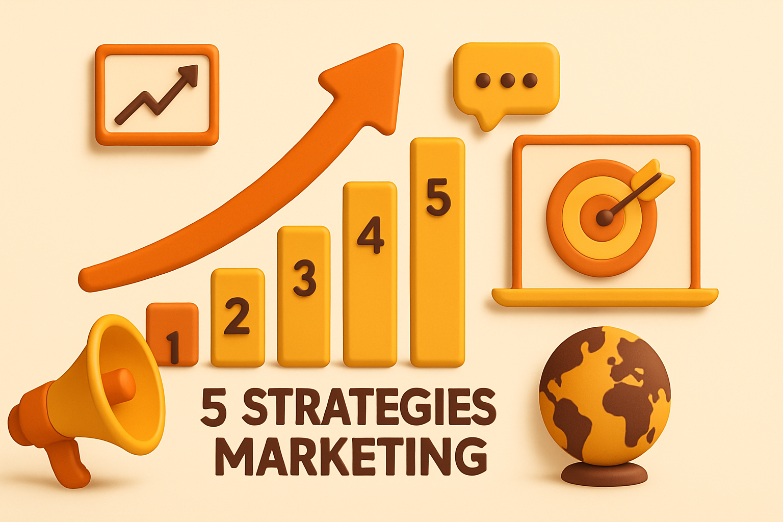 5 stratégies marketing pour dynamiser votre activité en ligne, infographie colorée.