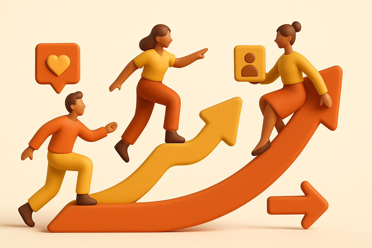 Mouvement dynamique dans les agences d'influence illustré par des graphiques colorés.