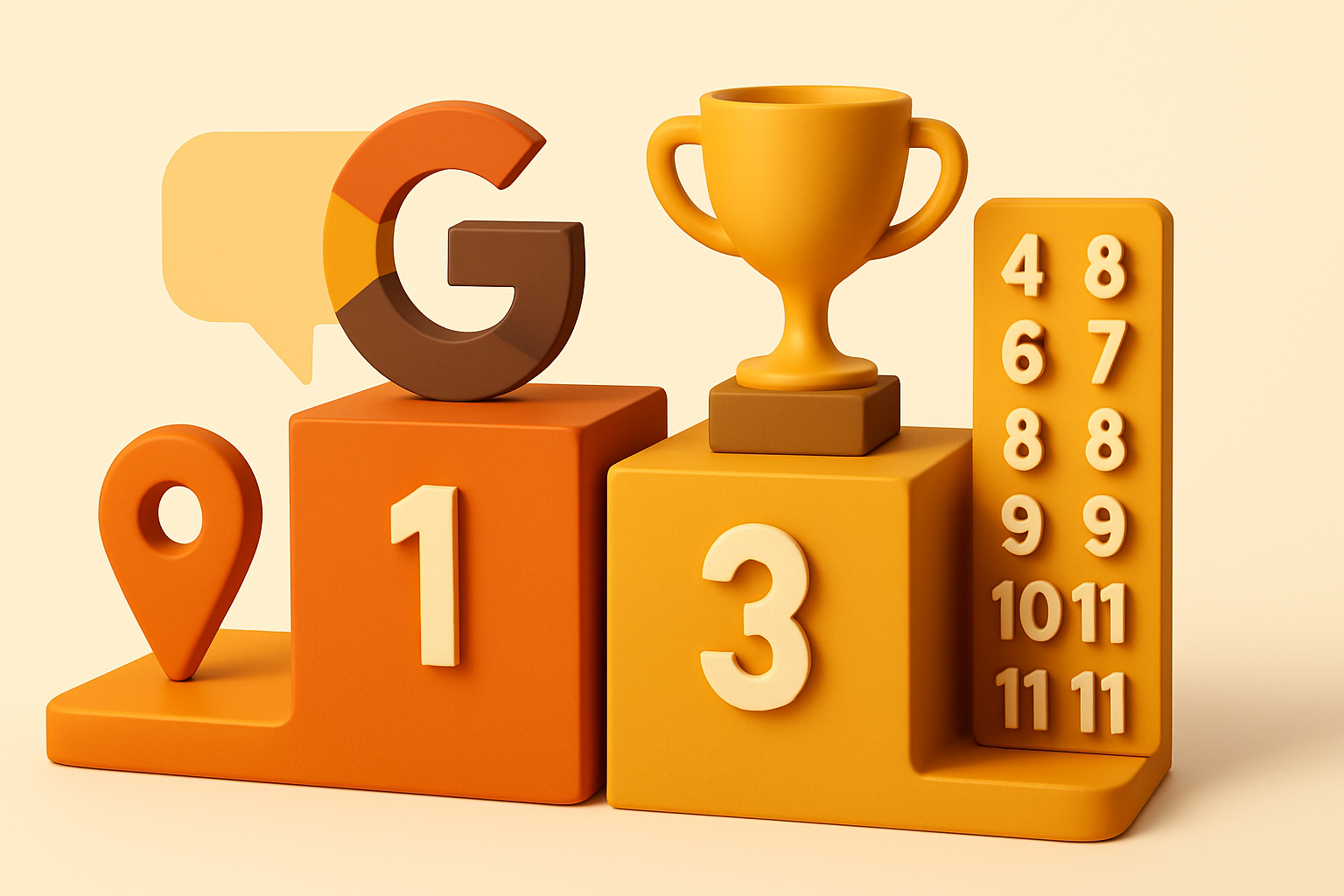 Classement visuel des 11 meilleures agences de communication publicitaire Google à Lyon.