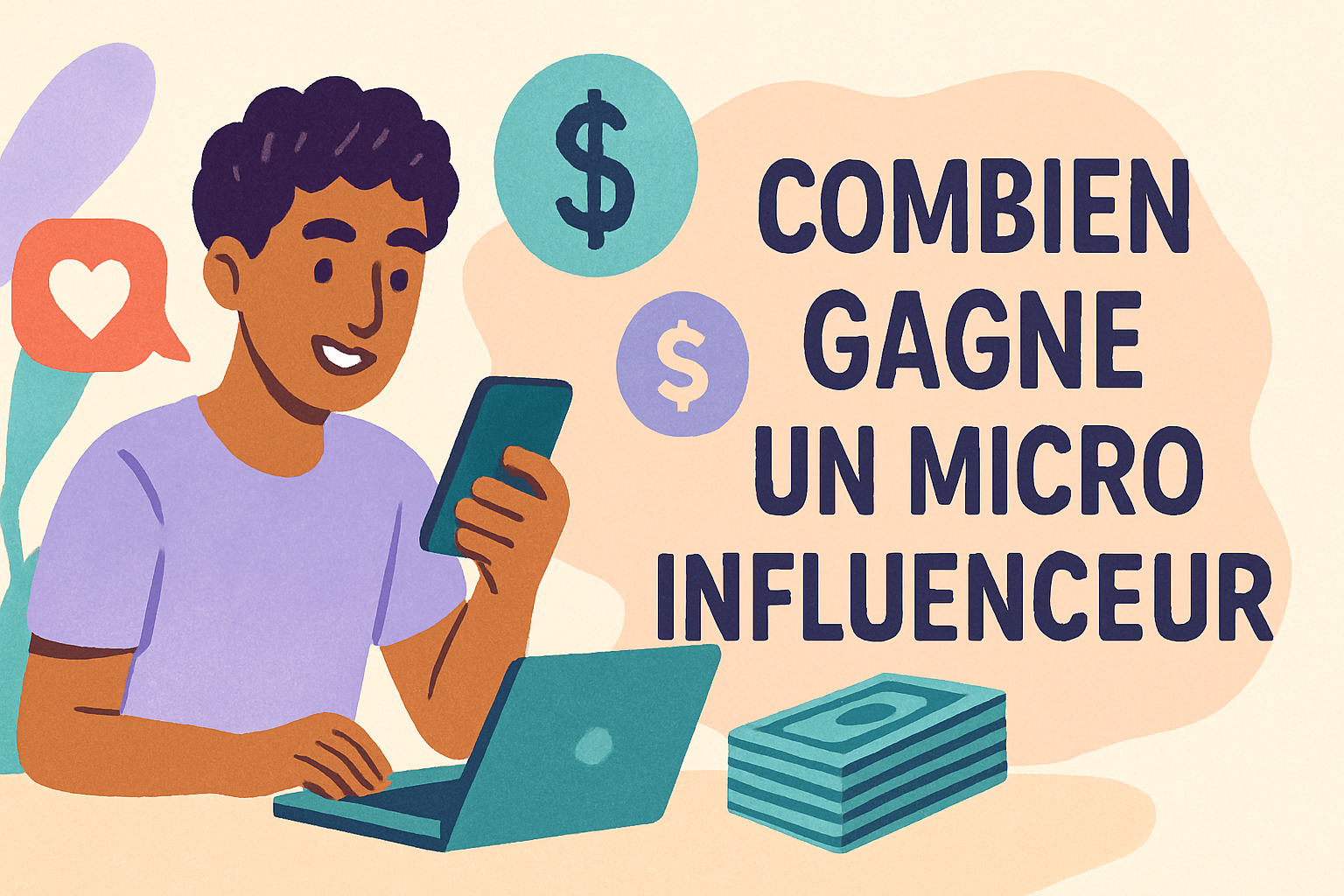 Graphique montrant les revenus typiques des micro influenceurs.